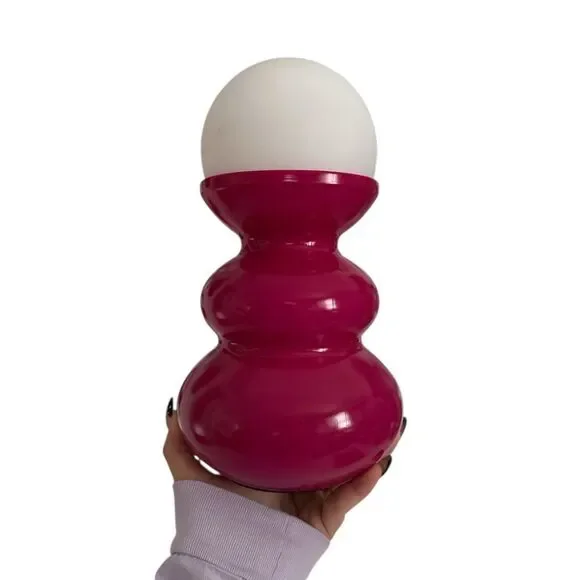 Mini Plastic Table Lamp with Glass Orb Pink NWOT - Picture 5 of 6